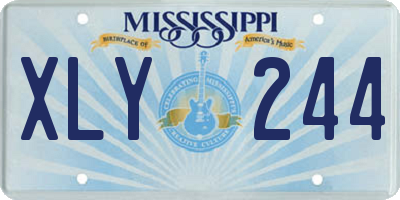 MS license plate XLY244