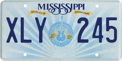 MS license plate XLY245