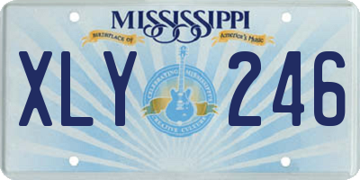 MS license plate XLY246