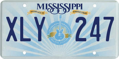 MS license plate XLY247