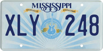 MS license plate XLY248