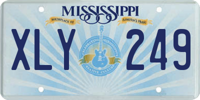 MS license plate XLY249