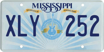 MS license plate XLY252