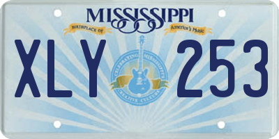 MS license plate XLY253