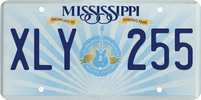 MS license plate XLY255