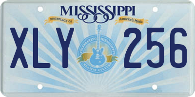 MS license plate XLY256