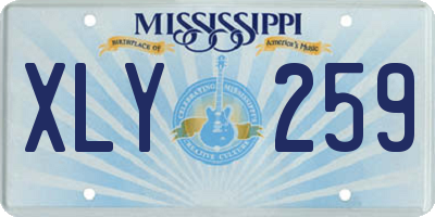 MS license plate XLY259