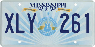 MS license plate XLY261