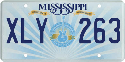 MS license plate XLY263