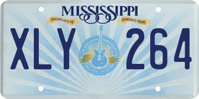 MS license plate XLY264