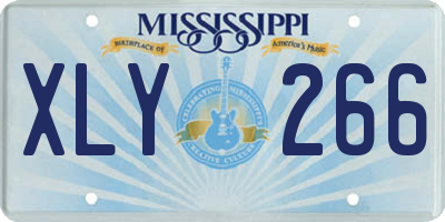 MS license plate XLY266