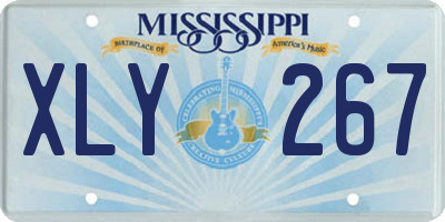 MS license plate XLY267