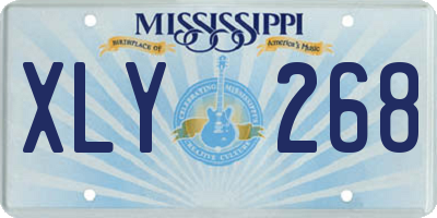 MS license plate XLY268