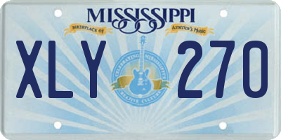 MS license plate XLY270