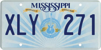 MS license plate XLY271