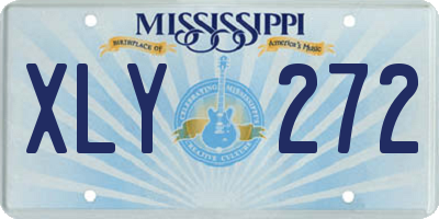 MS license plate XLY272