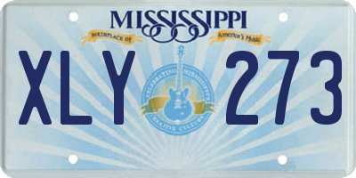 MS license plate XLY273