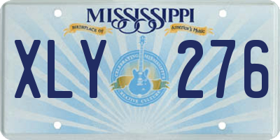 MS license plate XLY276