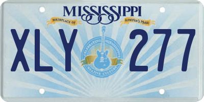 MS license plate XLY277