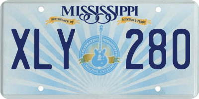 MS license plate XLY280