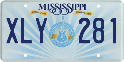 MS license plate XLY281