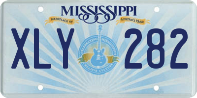 MS license plate XLY282