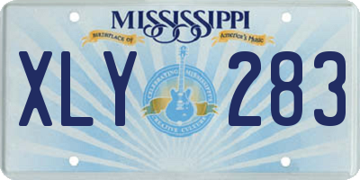 MS license plate XLY283