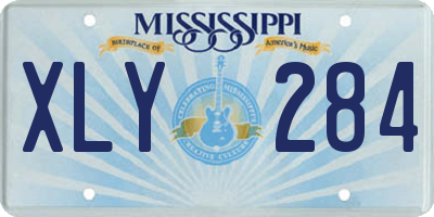 MS license plate XLY284