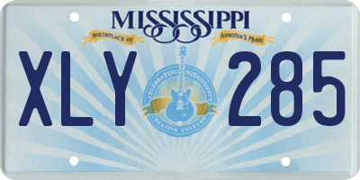 MS license plate XLY285