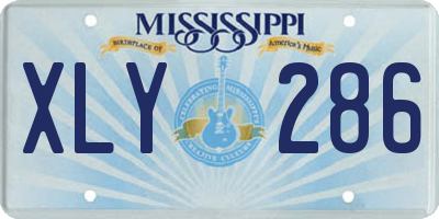 MS license plate XLY286