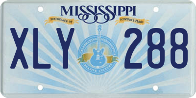MS license plate XLY288