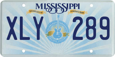 MS license plate XLY289