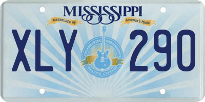 MS license plate XLY290