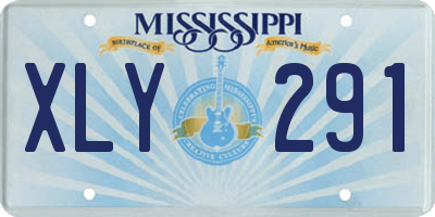MS license plate XLY291