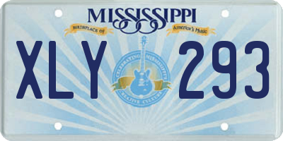 MS license plate XLY293