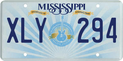 MS license plate XLY294