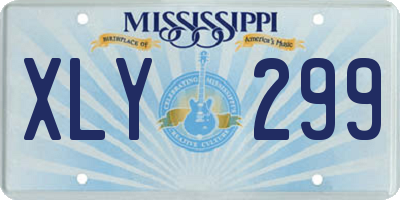 MS license plate XLY299