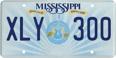 MS license plate XLY300