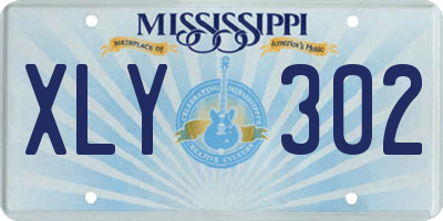 MS license plate XLY302