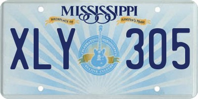 MS license plate XLY305