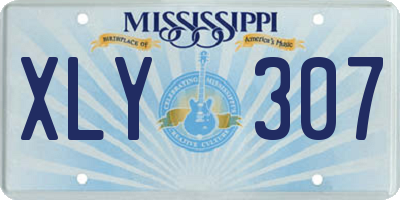 MS license plate XLY307