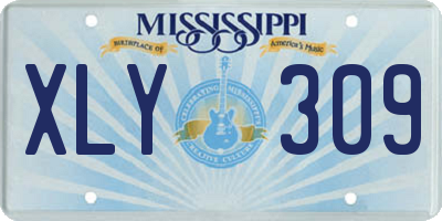 MS license plate XLY309