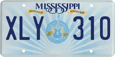 MS license plate XLY310