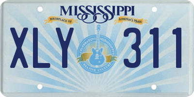 MS license plate XLY311