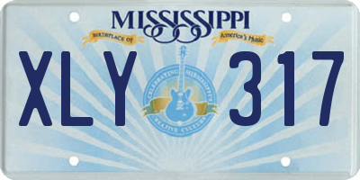 MS license plate XLY317