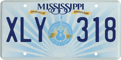 MS license plate XLY318