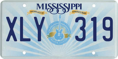MS license plate XLY319
