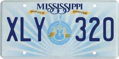 MS license plate XLY320