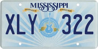 MS license plate XLY322