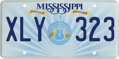 MS license plate XLY323